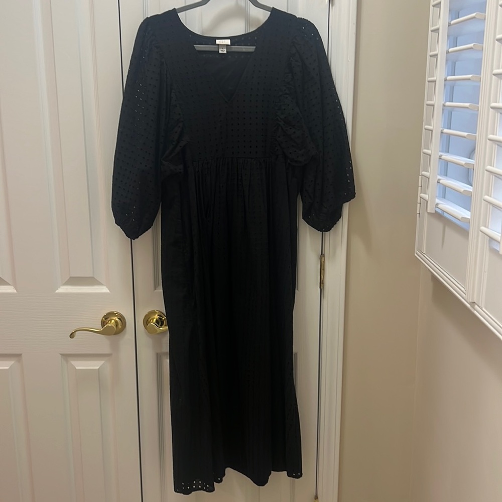 Target black eyelet dress